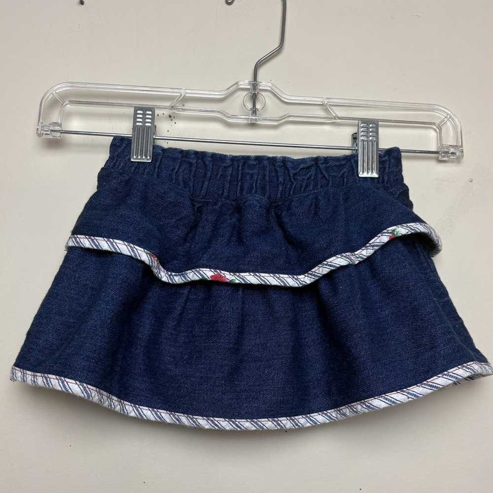 Vintage US Wear Tiered Denim Skirt 18 Months Made In USA
